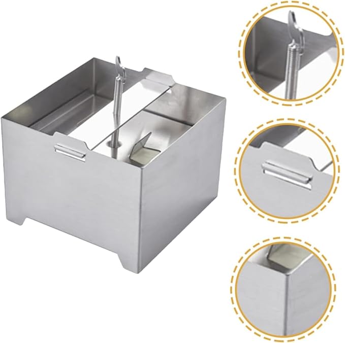 Generic Tofu Press Stainless Steel - 4.72x4.72x3.54 inch 304 Food Grade Tofu Maker with Detachable Base, Paneer Press Stainless Steel for Homemade Cheese, Prensa para Queso with Drip Tray & Cloth