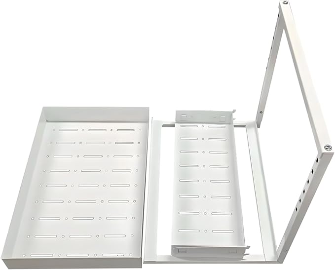 Under Sink Organizer, 2 Packs, 2 Tier Bathroom Organizer, Under Cabinet Storage, Under Sink Pull Out Organizer, Used for Kitchen, Bathroom, Pantry, Office, Garage, Shop, Cabinet, Closet, White