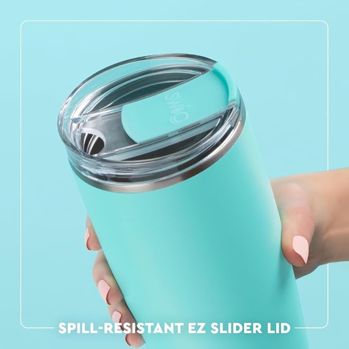 Swig Life 22oz Insulated Tumbler, Travel Coffee Tumbler with Lid, Cup Holder Friendly Travel Coffee Mug, Stainless Steel, 22 oz Tumblers, Reusable Insulated Mug with Lid (Lemon Meringue)