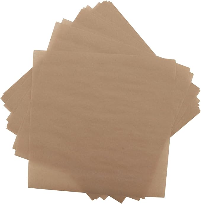 G.E.T. 4-TS4010 12" x 12" Brown Food-Safe Tissue Liner (1000 pieces per case)
