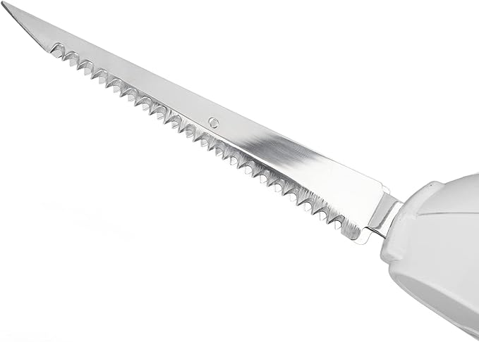 Electric Steak Knife,Cordless Battery Powered Turkey Carving Knife Stainless Steel Serrated Steak Knives Electric Fillet Knife for Carving Meats Poultry Bread
