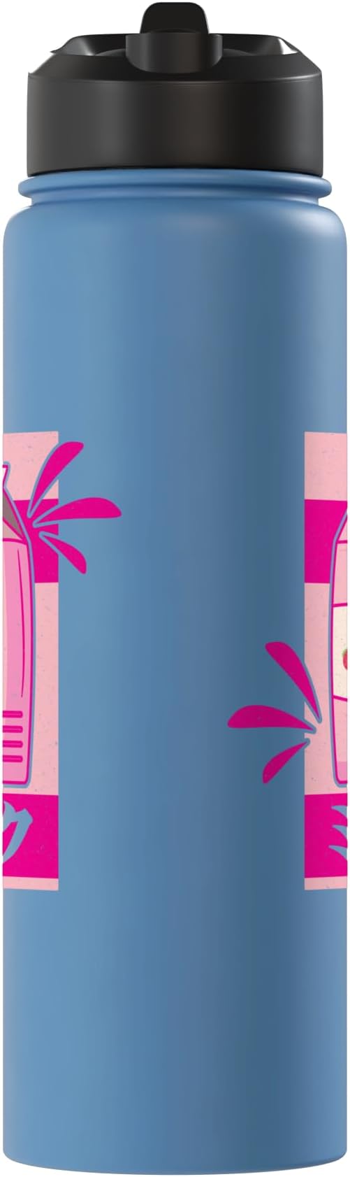 Kawaii Japanese Pink Retro 90s Strawberry Milk Carton Stainless Steel Insulated Water Bottle