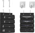 Zipper Bag Organizer Compatible with Gallon, Quart, Sandwich & Snack Food Storage Bag, Kitchen Plastic Bag Storage Organizer for Kitchen RV Camper (Black)