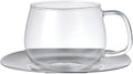 KINTO 8338 Cup & Saucer, 11.8 fl oz (350 ml), Stainless Steel, Heat Resistant Glass, Gift