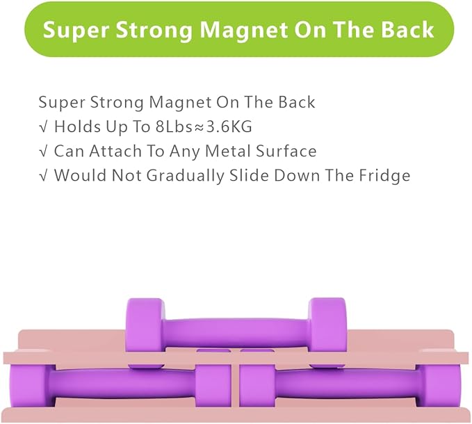 Magnetic Spice Rack with Jars Magnetic Spice Rack for Refrigerator 24 Spice Jars with Label Magnetic Shelves for Fridge 4 Pack Pink