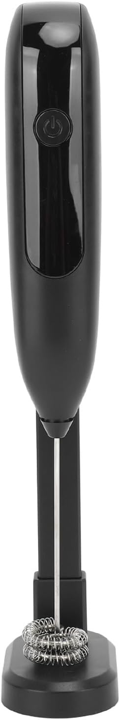 Electric Milk Frother Wireless Handheld, 2 Speeds, Rechargeable with Charging Base, Lightweight ABS Construction - Fast Whisking, Multi Functional for Kitchen and Coffee Brewing
