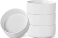 26 OZ Ceramic Cereal Bowls Set, 6 Inch, Set of 4, Modern White | Handcrafted, Dishwasher & Microwave Safe, For Breakfast, Soups, Oatmeal, Ramen, Pho, Udon, Soba