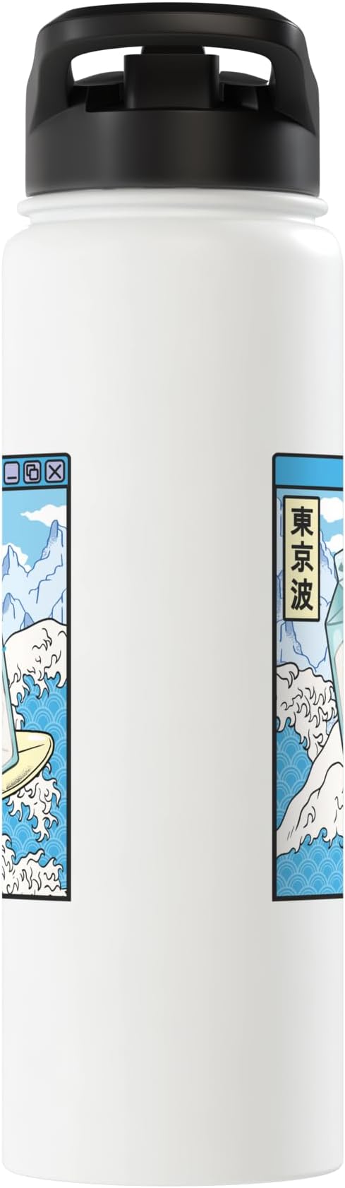 Milk Carton Surfing Great Waves Anime Kawaii Aesthetic Stainless Steel Insulated Water Bottle