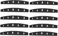 OUNONA 10Pcs Blade Knife Tip Covers for Pizza Cutters Half Round Edge Guard Sheath for Cutting for Camping Bbq Picnic Kitchen Accessories