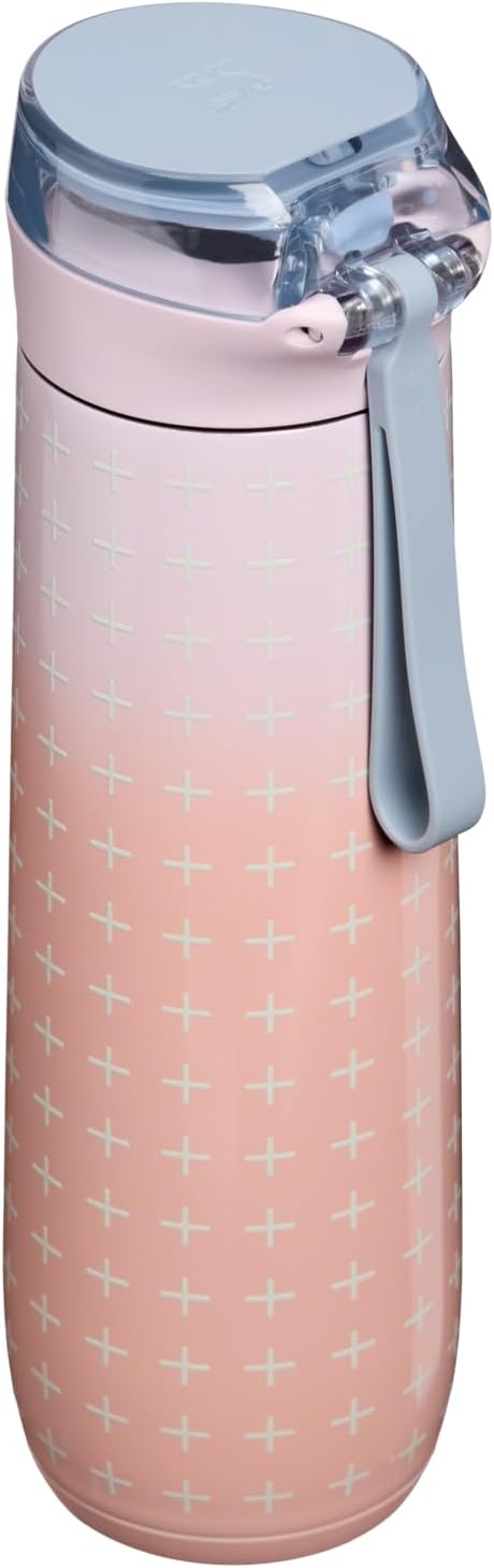 STANLEY Flowstate™ Spring Bottle | Leakproof Water Bottle with Carry Strap & Flip-Top Locking Lid | Insulated Stainless Steel | Fits Most Cup Holders | BPA-Free | 20 oz | Sorbet Plus