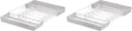 Spectrum Diversified Hexa Expandable Divided Drawer Organizer Tray Modern Kitchen Cutlery, Utensil, Silverware Holder, Cabinet Storage, 13 x 16, Clear Frost/Stone Gray (Pack of 2)