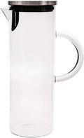 Water Pitcher Borosilicate Glass Pitcher with Stainless Steel Filter Cover Transparent Glass Teapot for Homemade Iced Tea and Juice-1800ml Ice Tea Pitchers