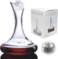 Amlong Crystal Lead-Free Large Wine Decanter, Red Wine Carafe, Wine Gift, Wine Accessories 58 oz(1700ml), with Crystal Globe Stopper and Cleaning Beads