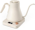 Epeios Electric Kettle, Gooseneck Electric Kettle with ±1°F Temperature Control, 1200W Rapid Heating for Pour Over Coffee & Tea, 304 Stainless Steel Interior, Auto Shut-Off, 0.9L, Cream White