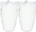 500 pcs Large size White Tulip Baking Cups 2-1/4"(Base diameter) x 4"(Wall height) Greaseproof paper baking cupcake Muffin liners