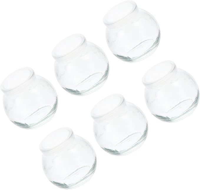 Healifty 1set Assorted Yogurt Bottles Practical Pudding Holders for Milk Juice Drinks Reusable Safe for Parties Events Easy to Clean and Stylish 6pcs