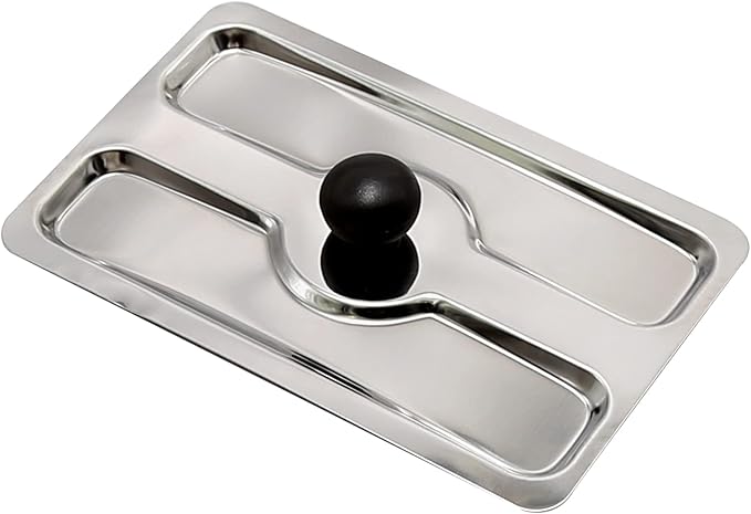 UOIENRT 2 Slice Toaster Dust Cover, Stainless Toaster Appliance Top Cover, Steel Electric Bread Maker Upper Cover for Bread Machine (6 x 4 Inch)