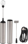 Electric Milk Frother,Mini Electric Blender,Handheld and Stainless Steel Coffee Frother,Detachable and Auto Whisk Drink Mixer for Home, Kitchen, Baking, Coffee Shop (Battery Operated but Not Included)