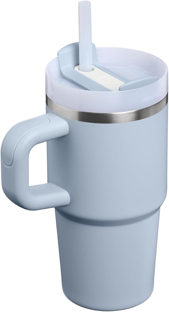 STANLEY Quencher H2.0 Tumbler with Handle and Straw 20 oz | Flowstate 3-Position Lid | Cup Holder Compatible for Travel | Insulated Stainless Steel Cup | BPA-Free | Blue Dream Stone