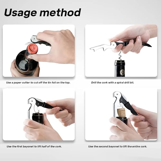 Jar Opener for Seniors & Weak Hands 4 in 1 – Arthritis-Friendly Bottle & Lid Opener with Non-Slip Rubber Grip, Easy Twist, Corkscrew – Essential Kitchen Tool for Elderly
