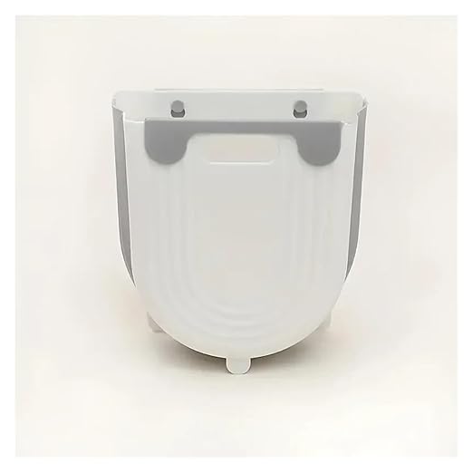 Collapsible Hanging Kitchen Trash Can 1pc Collapsible Hanging Bin - Space-Saving Cabinet(Grayish-White)