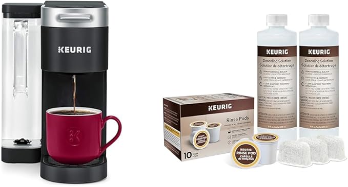 Keurig® K-Supreme Single Serve K-Cup Pod Coffee Maker, MultiStream Technology, Black & Brewer Maintenance Kit, Includes Descaling Solution, Water Filter Cartridges & Rinse Pods