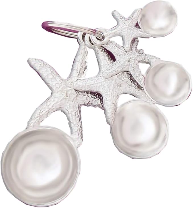 Basic Spirit Décor Measuring Spoons - Starfish - Home Decorative kit, Set of 4 for Gift Measuring Dry and Liquid Ingredients