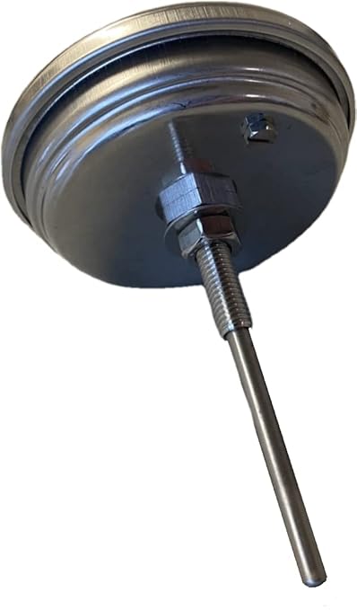 Black Face BBQ Grill Thermometer 50F-900F High Temp Range Heavy Duty Premium Quality Smoker Thermo 2 Inch or 3" with M8 or 1/2 NPT Thread (3 in. Face, 3 in Stem, M8 Thread)
