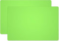 Silicone Placemats, Food-Grade Non-Slip Waterproof, Dining, Stain Resistant, Countertop Protector, Kitchen Counter Mat, Heat Resistant, Baking mat Dishwasher Safe (23.6"×15.7"-2pack, Green)