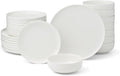 Oneida Dinnerware Set, 24 Seven White 24-Piece Dinnerware Set, Service For 8, Porcelain Material, Dishwasher And Microwave Safe, Bowls, Plates And Bowls, Dinner Dishes, Plates, Home (White, 24 Piece)