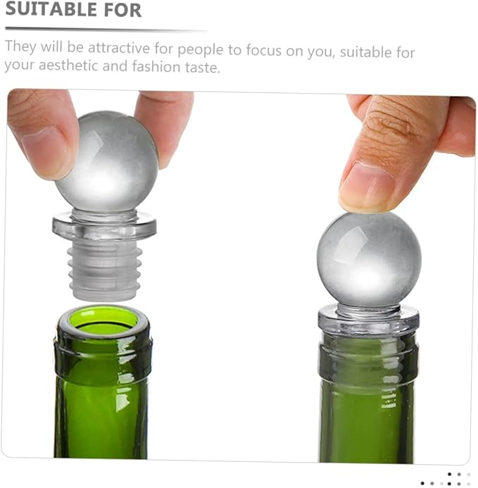 24pcs Glass Ball Stoppers for Alcohol Accessories Wine Bottle Sealer Portable Wine Saver Aroma Dispenser Stopper