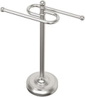Gatco 1547 Counter Top S Style Towel Holder, Satin Nickel