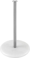 KES Paper Towel Holder Countertop, Kitchen Standing Paper Towel Roll Holders with Natural Marble Base for Standard or Jumbo-Sized Rolls Brushed Finish, KPH100-2