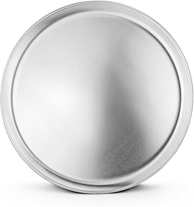 New Star Foodservice Restaurant-Grade Aluminum Pizza Pan, Baking Tray, Coupe Style, 14-Inch, Pack of 6