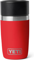 YETI Rambler 8 oz Travel Bottle, Stainless Steel, Vacuum Insulated with Leakproof Commuter Cap, Rescue Red