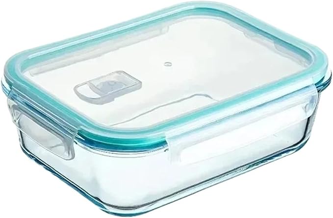 Glass Bento Lunch Box with Lid, Microwave and Dishwasher Safe Meal Prep Container for Office Food Storage(1040ml)