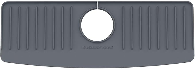WeatherTech FaucetMat - Protect Your Kitchen & Bathroom Countertops - Dark Grey/Slate