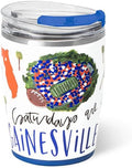 Swig Life 12oz Insulated Tumbler, Travel Coffee Tumbler with Lid, Cup Holder Friendly Travel Coffee Mug, Stainless Steel, 12 oz Reusable Insulated Coffee Mug (Saturdays in Gainesville)