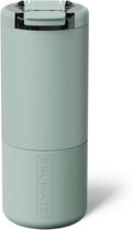 BrüMate Strova 18oz 100% Leakproof Insulated Coffee Mug | Ceramic-Lined Interior | Built-In Silicone Sleeve for Travel | Locking Flip Lid (Sage)