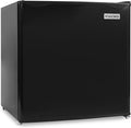 Igloo 1.6 Cu.Ft Mini Fridge with Freezer- Single Door Compact Refrigerator with Glass Shelves for Homes, Dorms & Offices- Keep Snacks, Drinks & Frozen Foods Cool with Temperature Control Fridge- Black