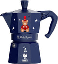 Bialetti Moka Express Iconic Italian Stovetop Espresso Maker (Blue/Red, 3 Cups)