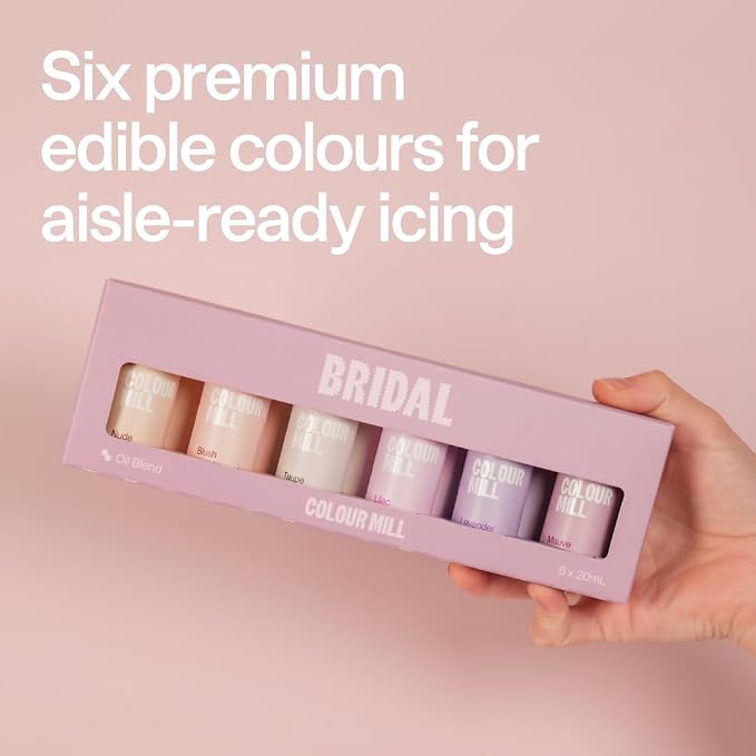 Colour Mill Oil Blend Food Coloring, Bridal Pack - 20 Milliliters Each of 6 Colors: Blush, Lavender, Lilac, Mauve, Nude and Taupe