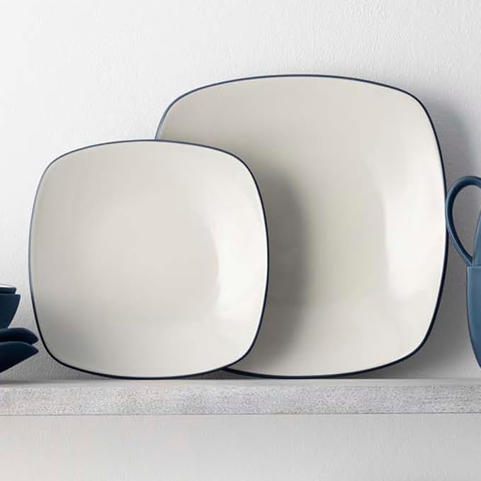 Noritake Colorwave Blue 4-Piece Square Place Setting, Service for 1