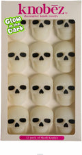 Knobēz: Decorative Cabinet Knob Covers - Skull - 12pk - Stretch Over Hardware Decorations, Spooky-Halloween-Fall-Seasonal, Kitchen-Bathroom-Dressers
