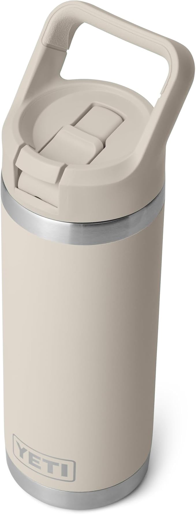 YETI Rambler 18 oz Bottle, Vacuum Insulated, Stainless Steel with Color Matching Straw Cap, Cape Taupe
