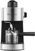 Professional Series 4-Cup Espresso Maker with Milk Frother, 4-Bar Pressure, Die-Cast Boiler