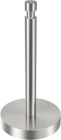 YUMORE Paper Towel Holder Countertop, Counter Paper Towel Holder with Weighted Base Non Slip, Standing Paper Towel Roll Holder for Modern Kitchen Bathroom, Stainles Steel (Brushed Nickel)