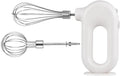 Portable Handheld Mixer, USB Electric Blender with 2 Mixing Heads - Wireless Rechargeable Food Mixer, Dough Stirrer, Eggbeater & Whisk for Kitchen, Baking, Cooking(WHITE)