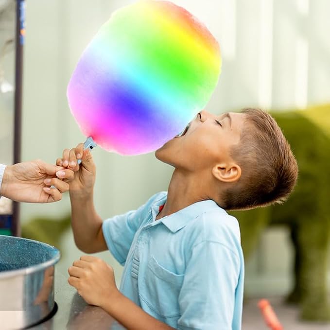 10 Pcs LED cotton candy cones,Glowing cotton candy sticks，Cotton candy holder reusable and waterproof, suitable for Christmas party (colorful)