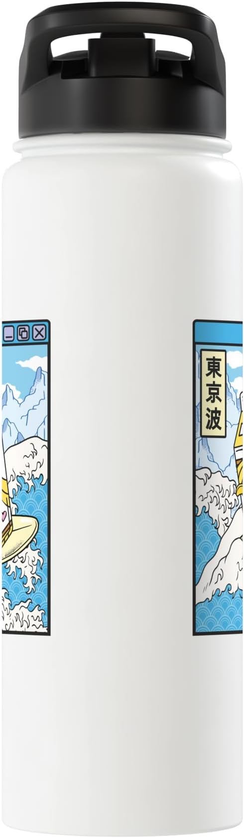 Banana Milk Carton Great Waves Kawaii Aesthetic Stainless Steel Insulated Water Bottle